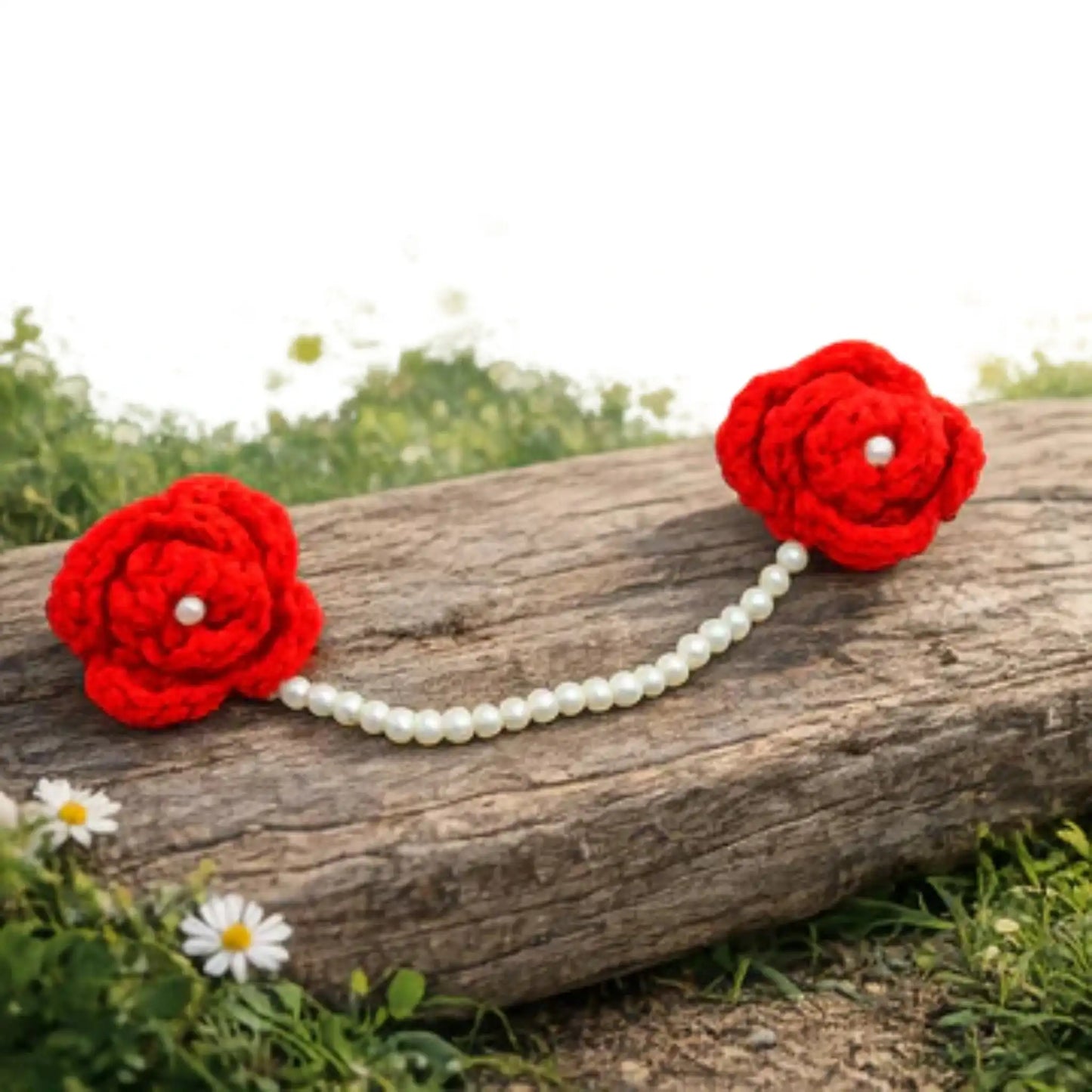 Double Rose Crochet Hair Pin