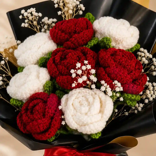 Velvet Bloom Combo Deal Crochet Gajra Pair & Bouquet
