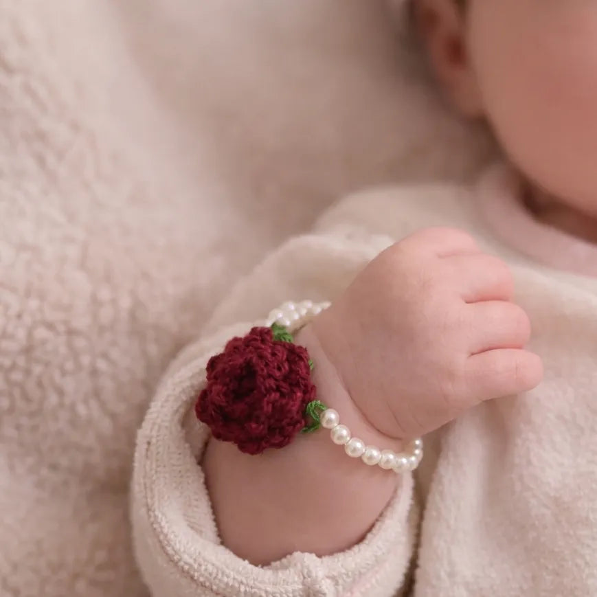 Baby Rose and Pearl Bracelet