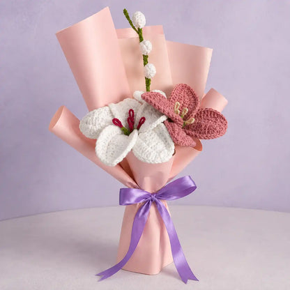 Crochet Lily Bouquet Blush Pink