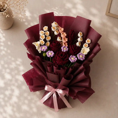 Crochet Mixed Flower Bouquet