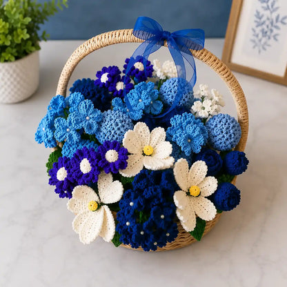 Handmade Crochet Flower Basket
