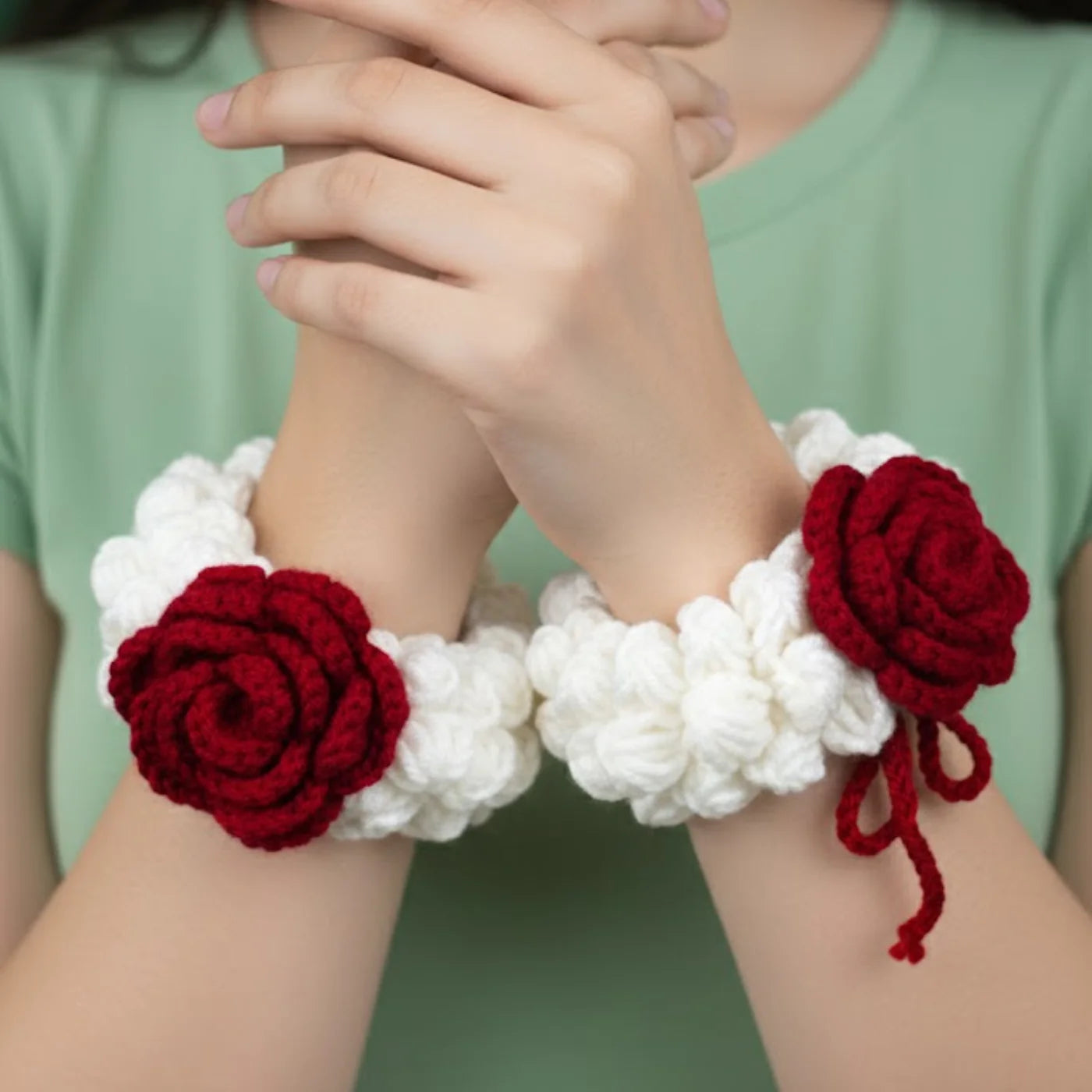 Velvet Bloom – Handcrafted Crochet Gajra Pair ( 2 Pieces set)