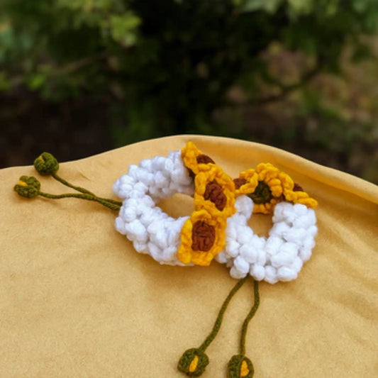 Handmade Crochet sunflower Gajra