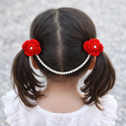 Double Rose Crochet Hair Pin