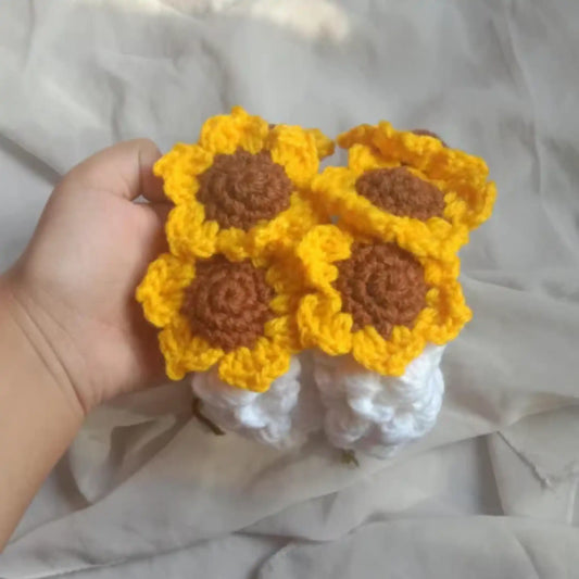 Handmade Crochet sunflower Gajra