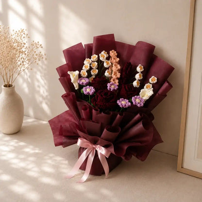 Crochet Mixed Flower Bouquet