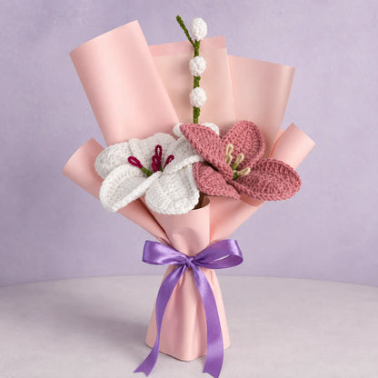 Crochet Lily Bouquet Blush Pink