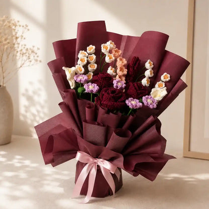Crochet Mixed Flower Bouquet