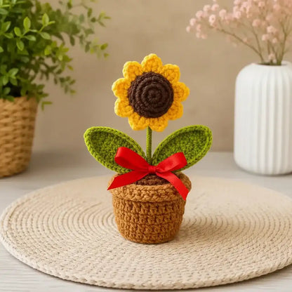 Handmade Crochet Flower Pot (Set of 3)