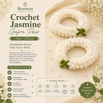 Crochet Jasmine Gajra Pair