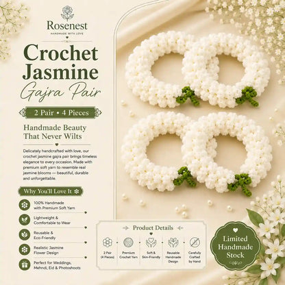 Crochet Jasmine Gajra Pair