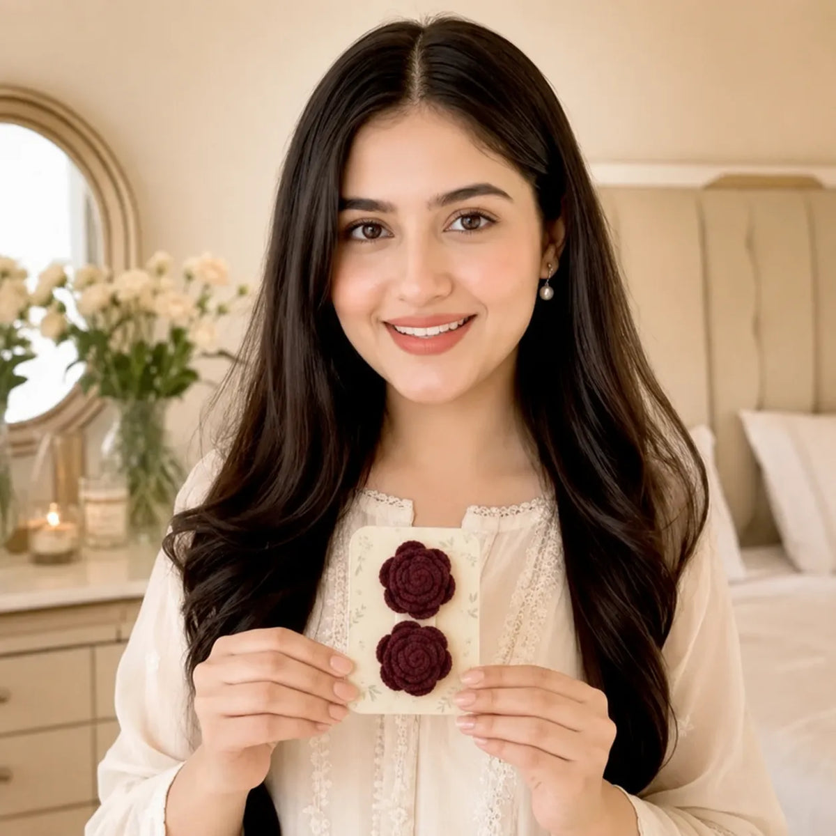 Crochet Hair Clips Pair