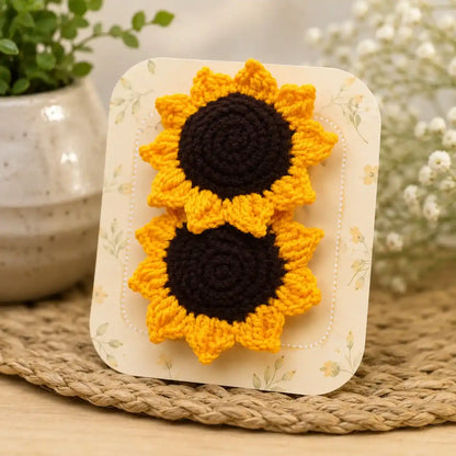 Crochet Hair Clips Pair