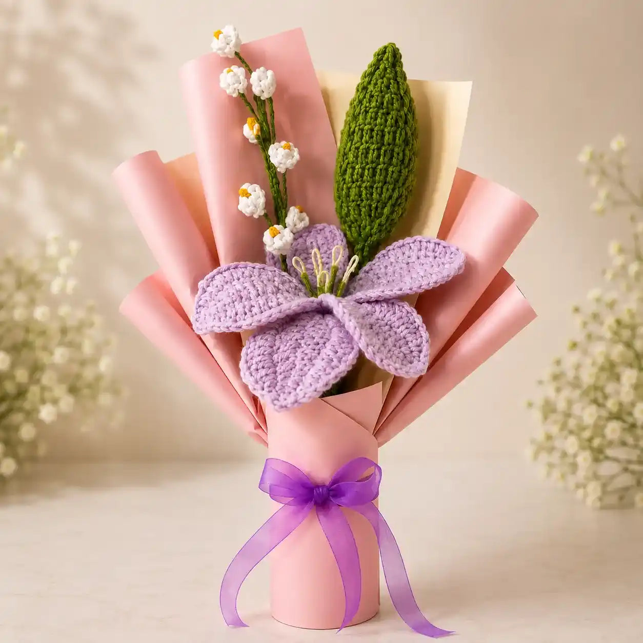 Crochet Lily Bud Bouquet