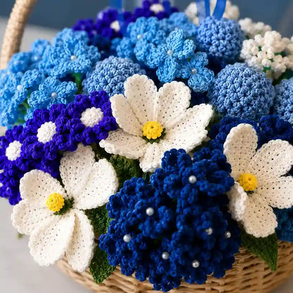 Handmade Crochet Flower Basket