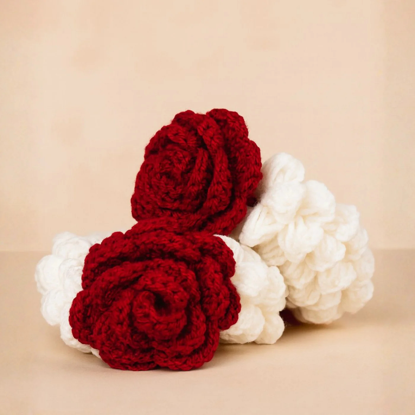 Velvet Bloom – Handcrafted Crochet Gajra Pair ( 2 Pieces set)