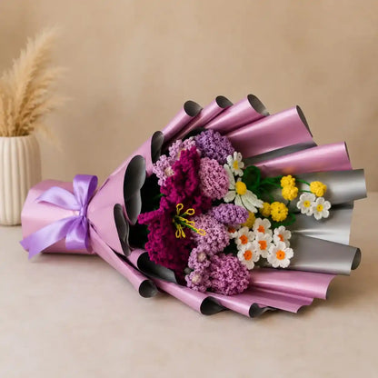 Handmade Crochet Purple Bouquet