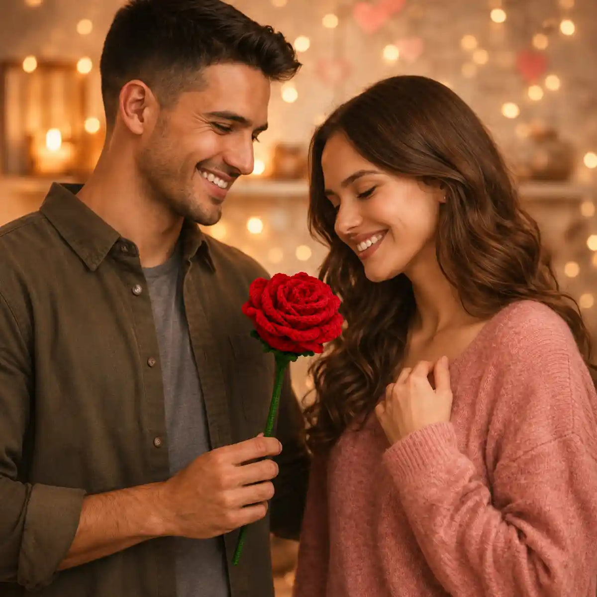 Crochet Red Rose