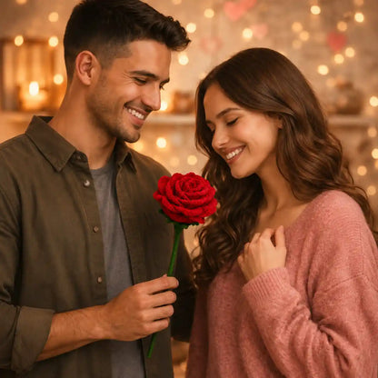 Crochet Red Rose
