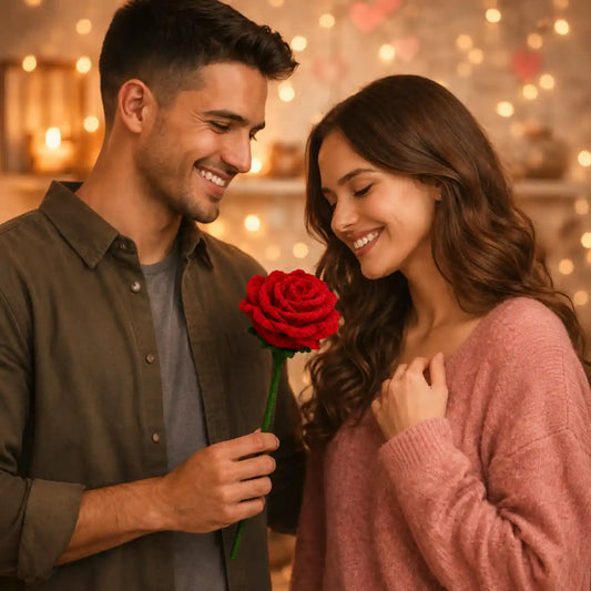 Crochet Red Rose