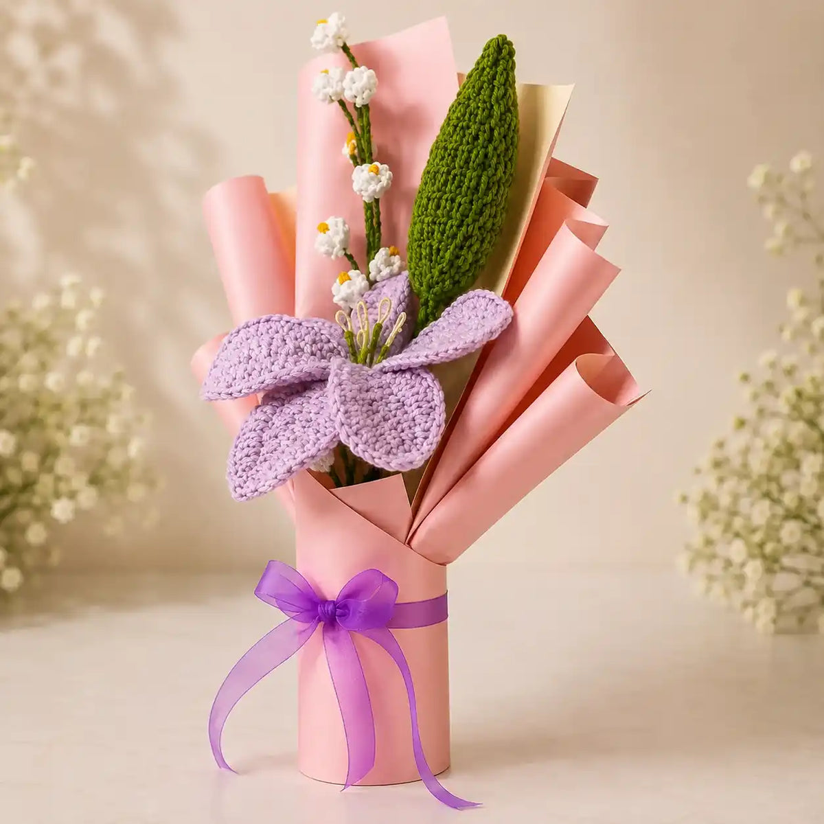 Crochet Lily Bud Bouquet