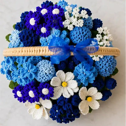 Handmade Crochet Flower Basket